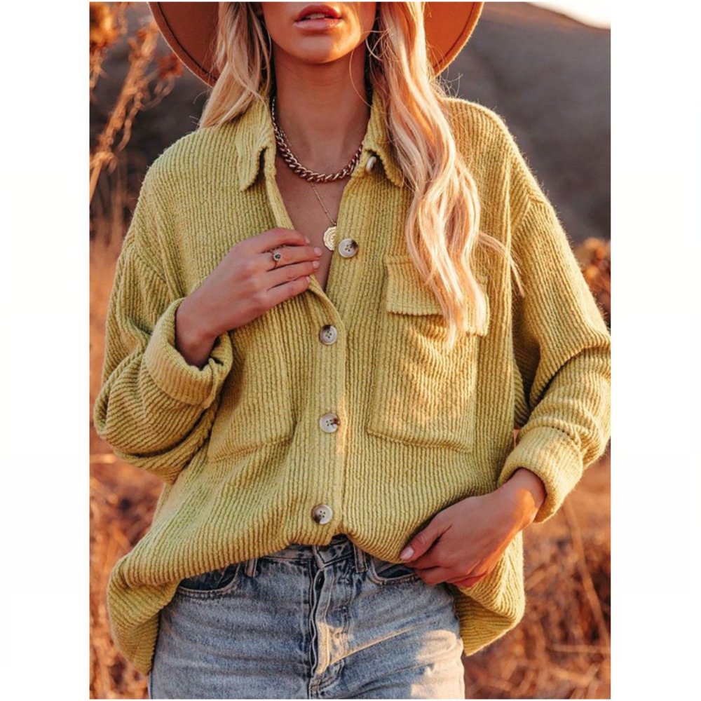Vici Button Down Oversized Shirt Jacket